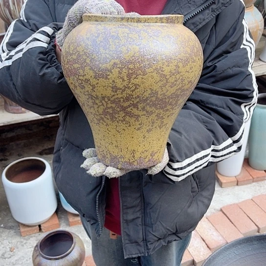 紫砂花盆高度25口径15
