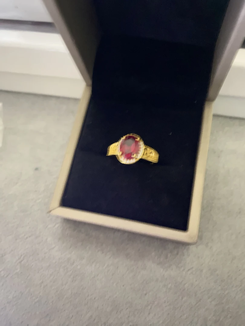 戒指A217 亮闪闪 时尚饰品百搭款 轻奢简约大气款红