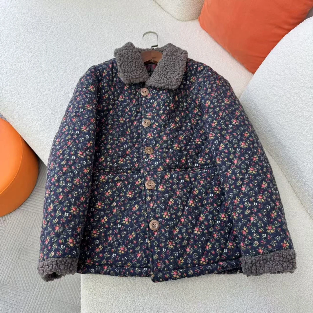 冬季妈妈装棉袄碎花棉衣