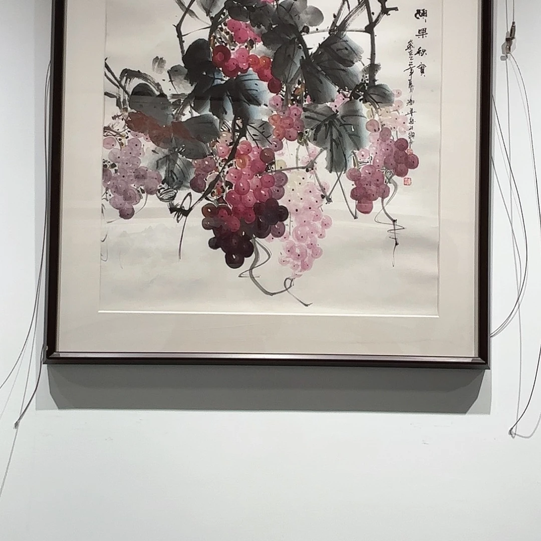 国画硕果秋实4尺斗方不带框