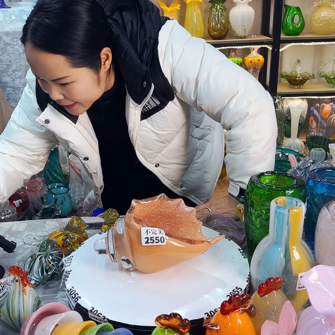 琉璃花瓶摆件家悦美居不完美