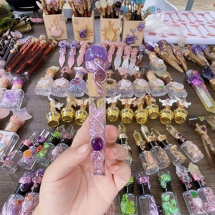 猫***朵水晶未镶嵌珠宝半成品水晶