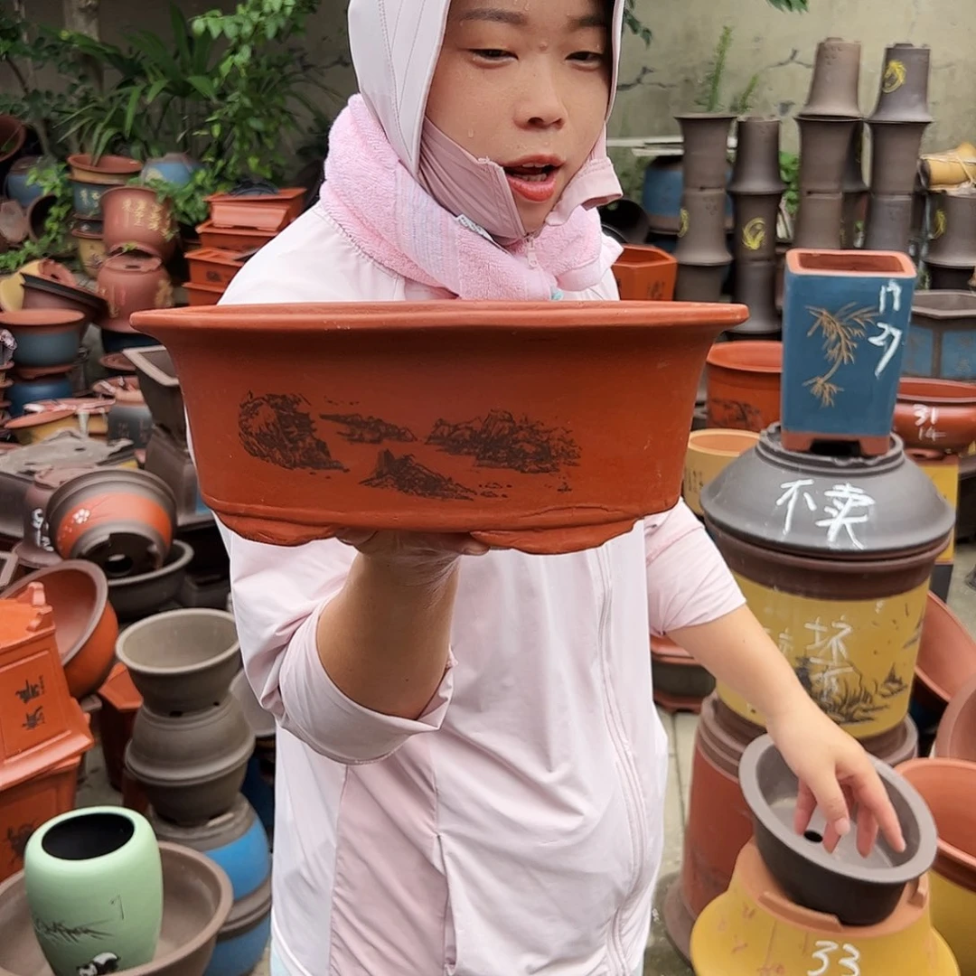 30红椭圆花盆花盆花盆