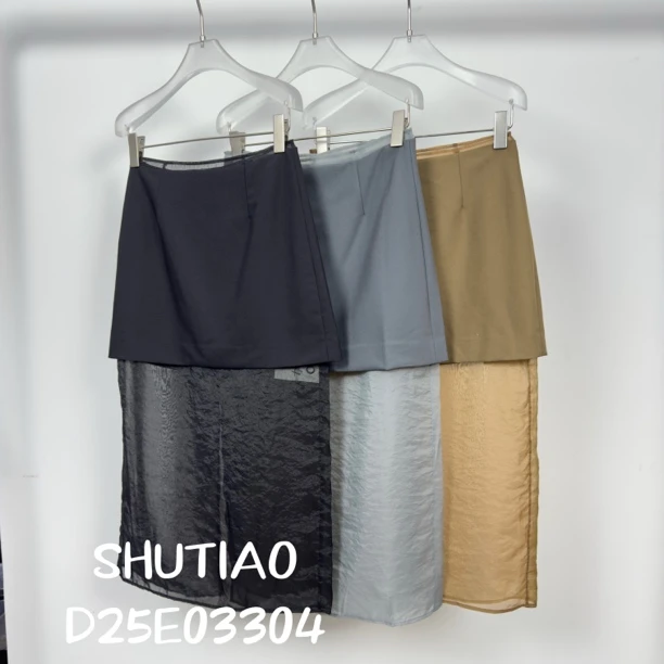 【SHUTIAO】2025夏季：新款小众设计款裙子D25E03304