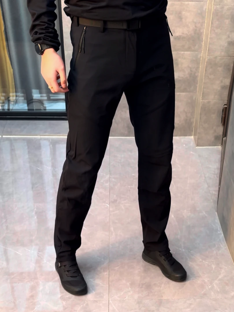 2025软壳冲锋裤户外多口袋人体工学经典男士工装运动休闲长裤直筒