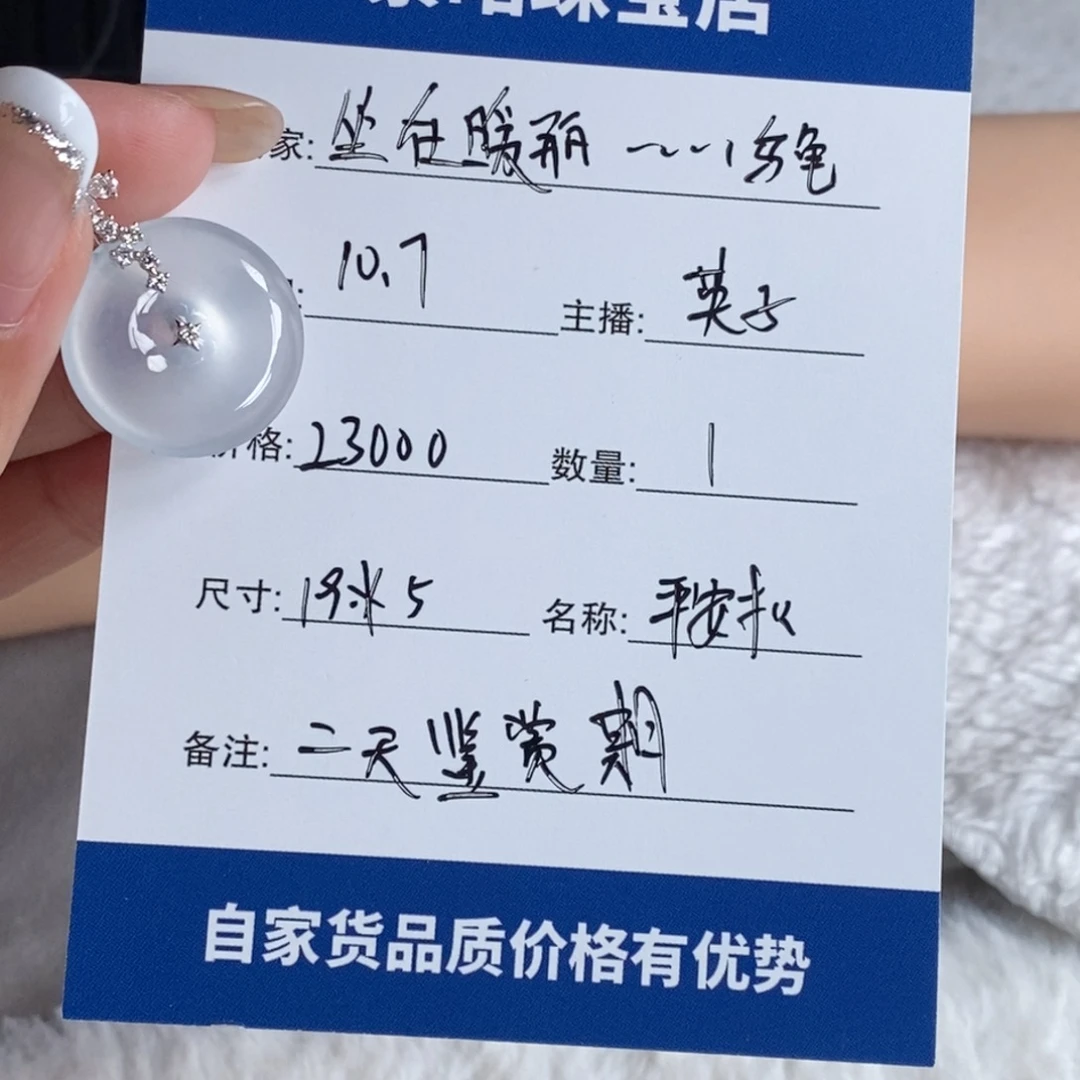 翡翠18K金镶嵌颈饰平安扣