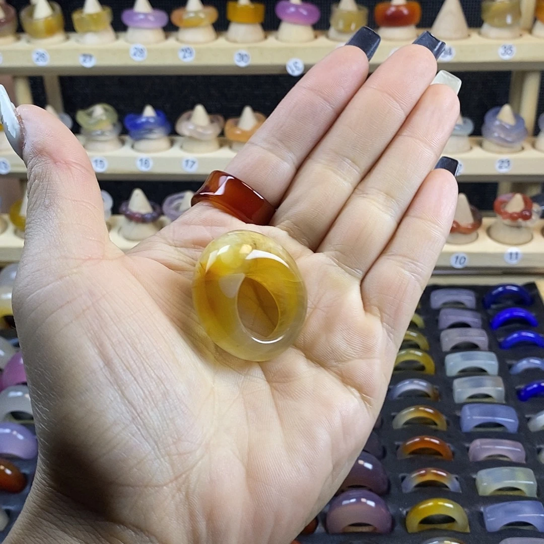 玛瑙/玉髓未镶嵌戒指