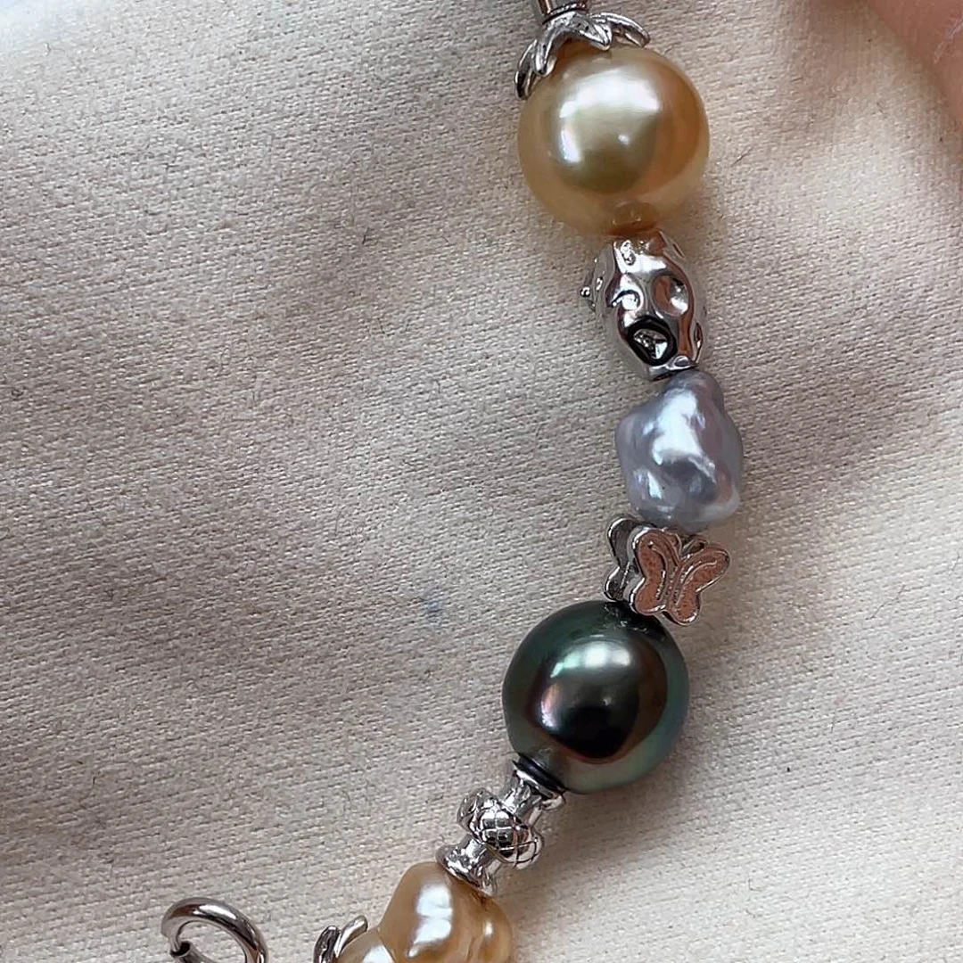 颈饰银S925镶嵌海水珍珠