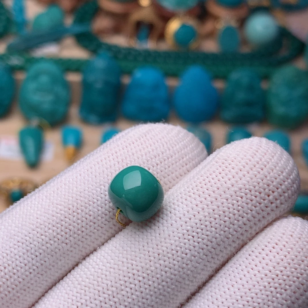 未镶嵌绿松石珠宝奇石9.6m m