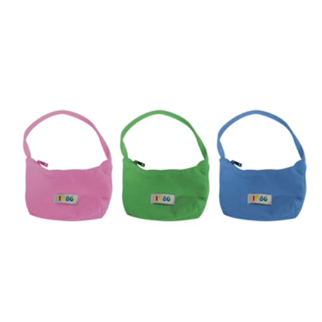 luluzou拉链字母单肩包纯色腋下包时尚潮流包0046