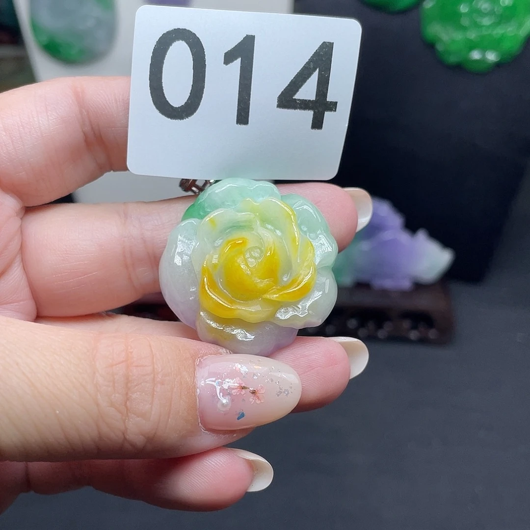 翡翠未镶嵌吊坠(赠链)