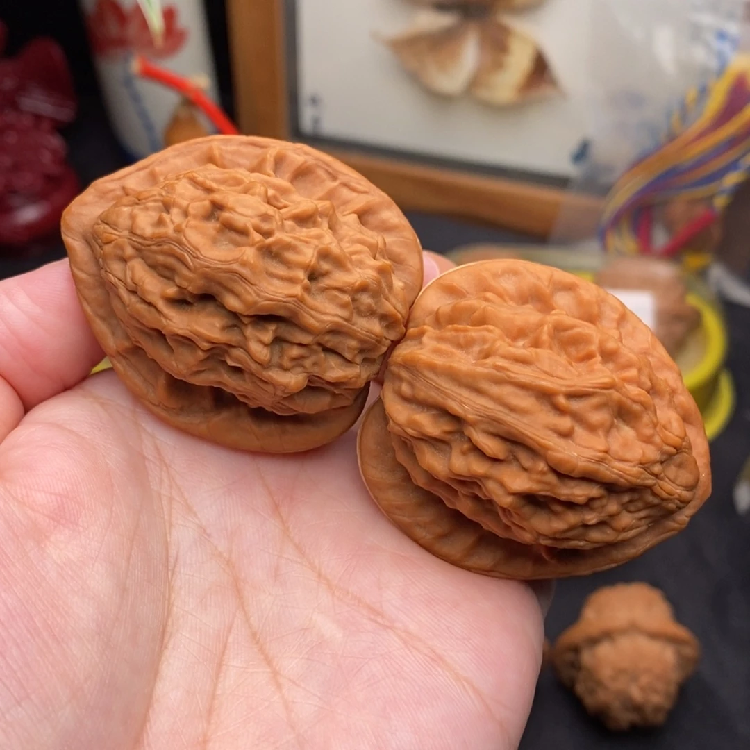 文玩核桃把件41大红袍