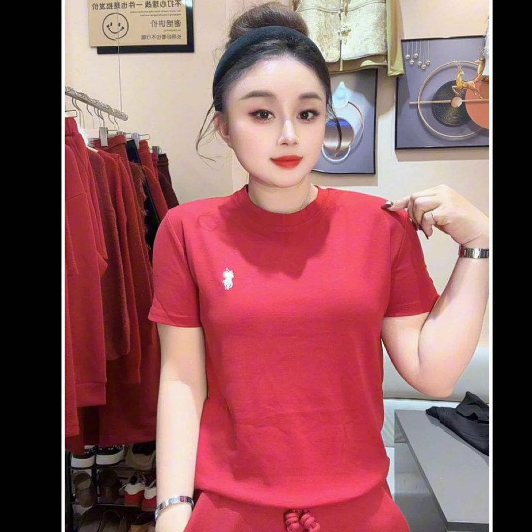 春款新款百搭小码刺绣T恤