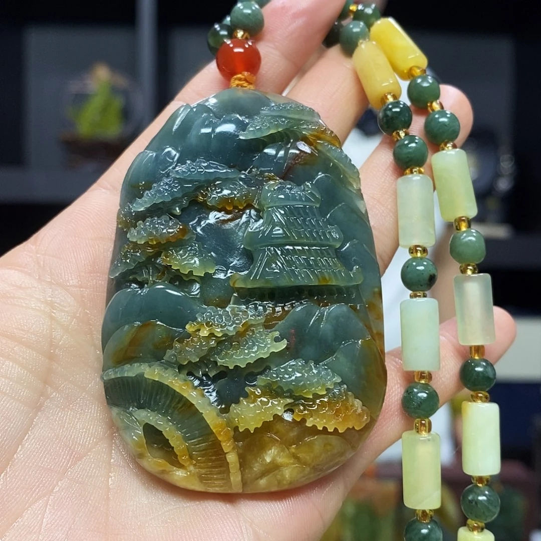 未镶嵌岫玉挂件吊坠