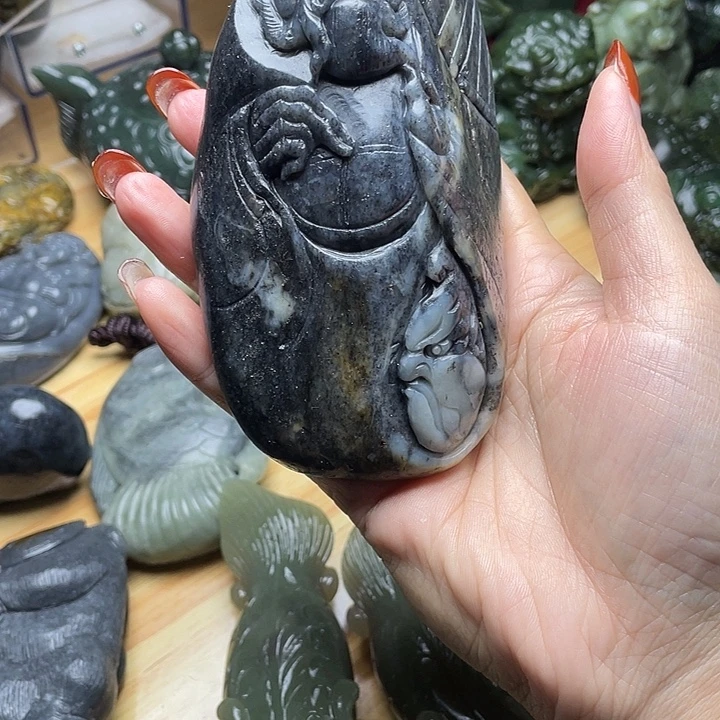 苹***5和田玉未镶嵌挂件