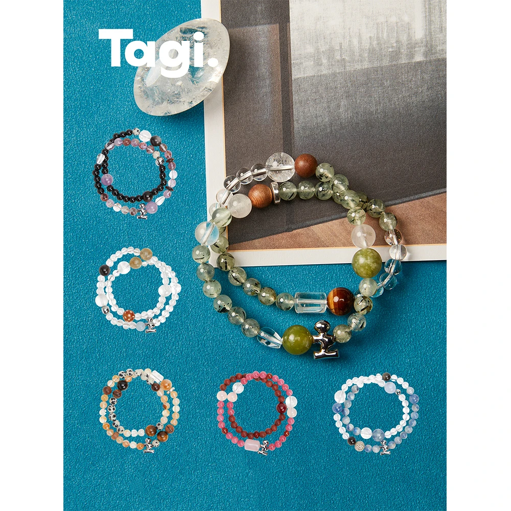 非金属木质手链 Tagi.能量百宝箱双圈串珠配饰礼物手链气质饰品