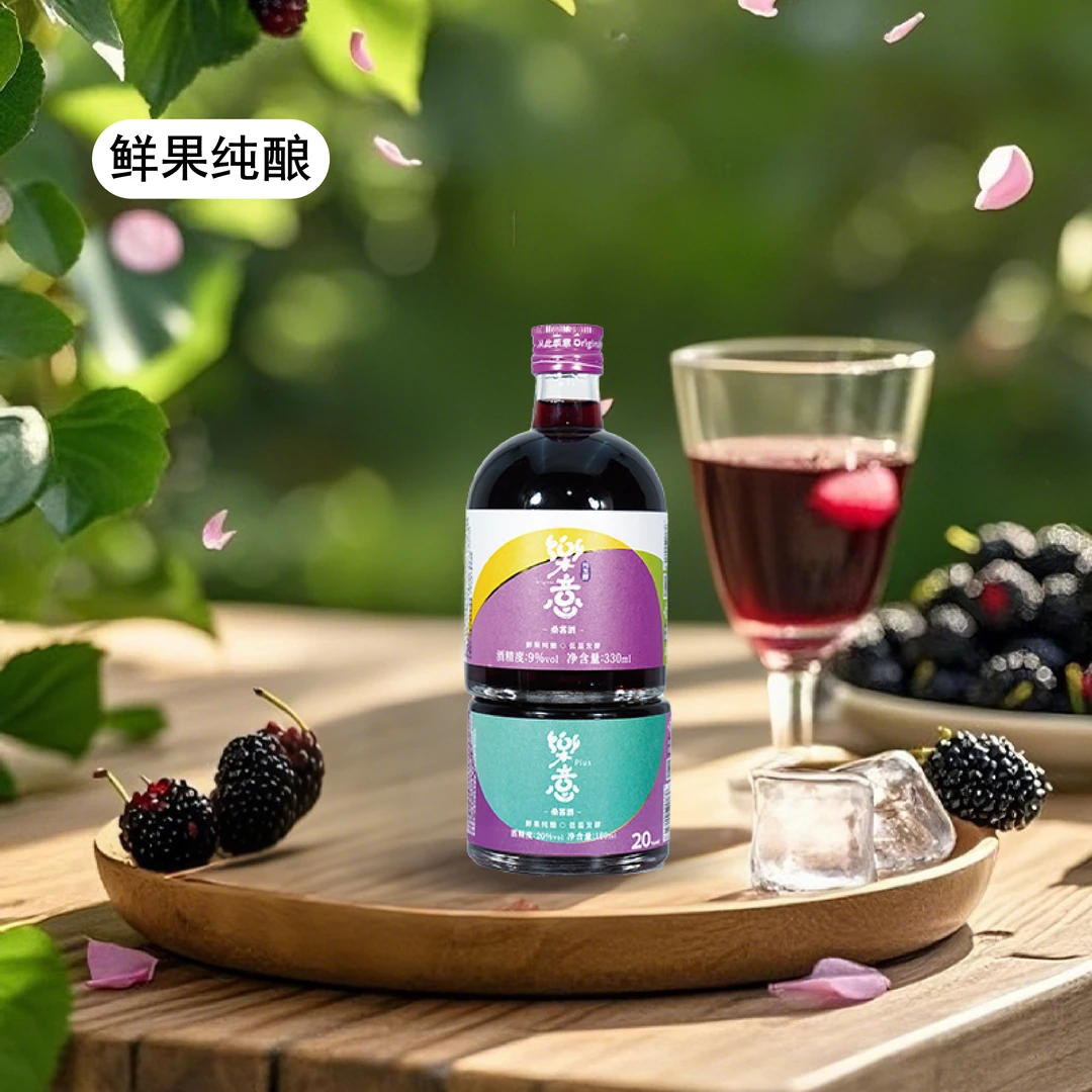 桑葚酒叠叠乐相知搭子礼盒装9度桑葚330ml+20度桑葚180ml高颜值
