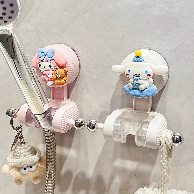 无冲孔淋浴头支架底座通用可调可爱卡通家庭浴室淋浴头支架