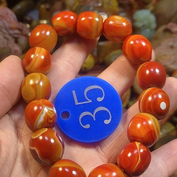 玛瑙/玉髓手链未镶嵌毒*