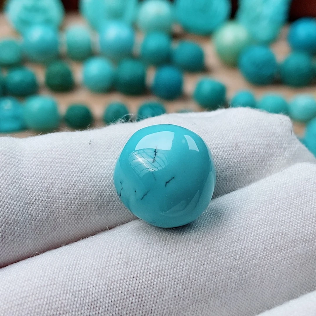 绿松石未镶嵌珠宝半成品3.88克糖豆