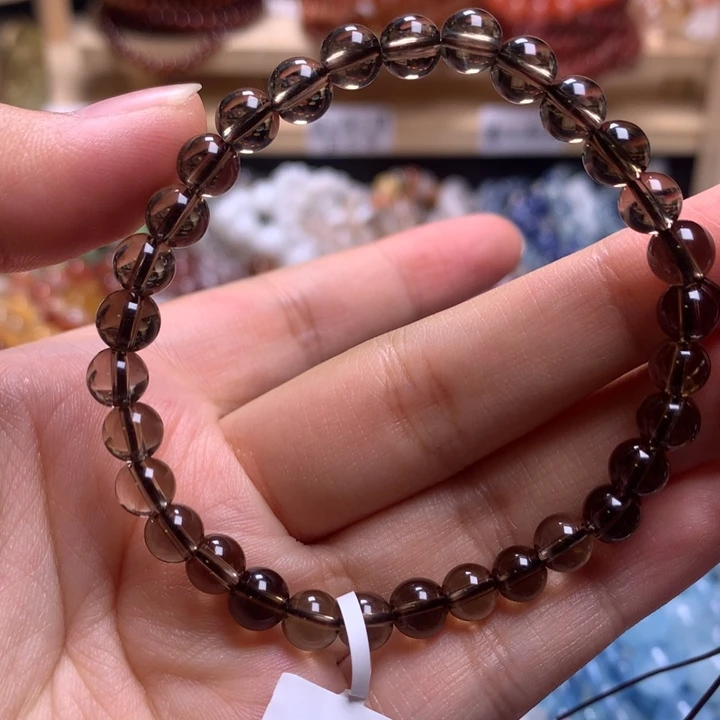 未镶嵌手串水晶6.2茶晶