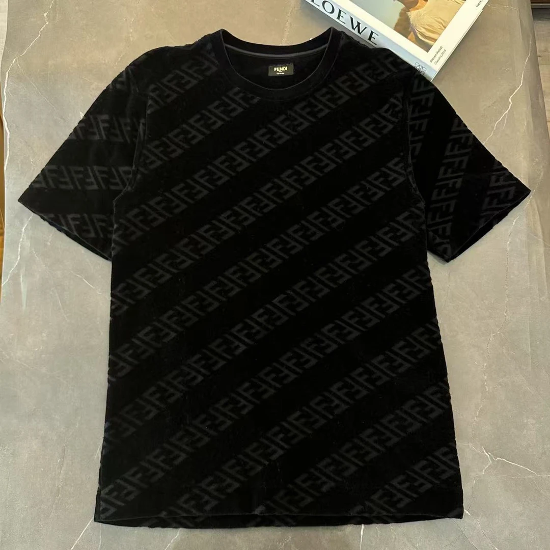 99新 Prada/普拉达 葡萄籽奢潮/FENDI芬迪T恤/L码4748黑色经典