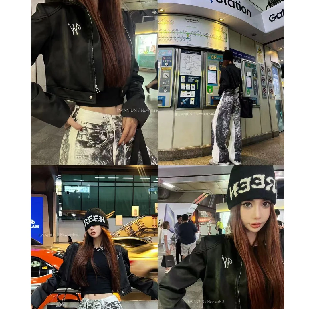 婉君【机车少女】秋款运动时尚上衣女外套LWJ24A1C253