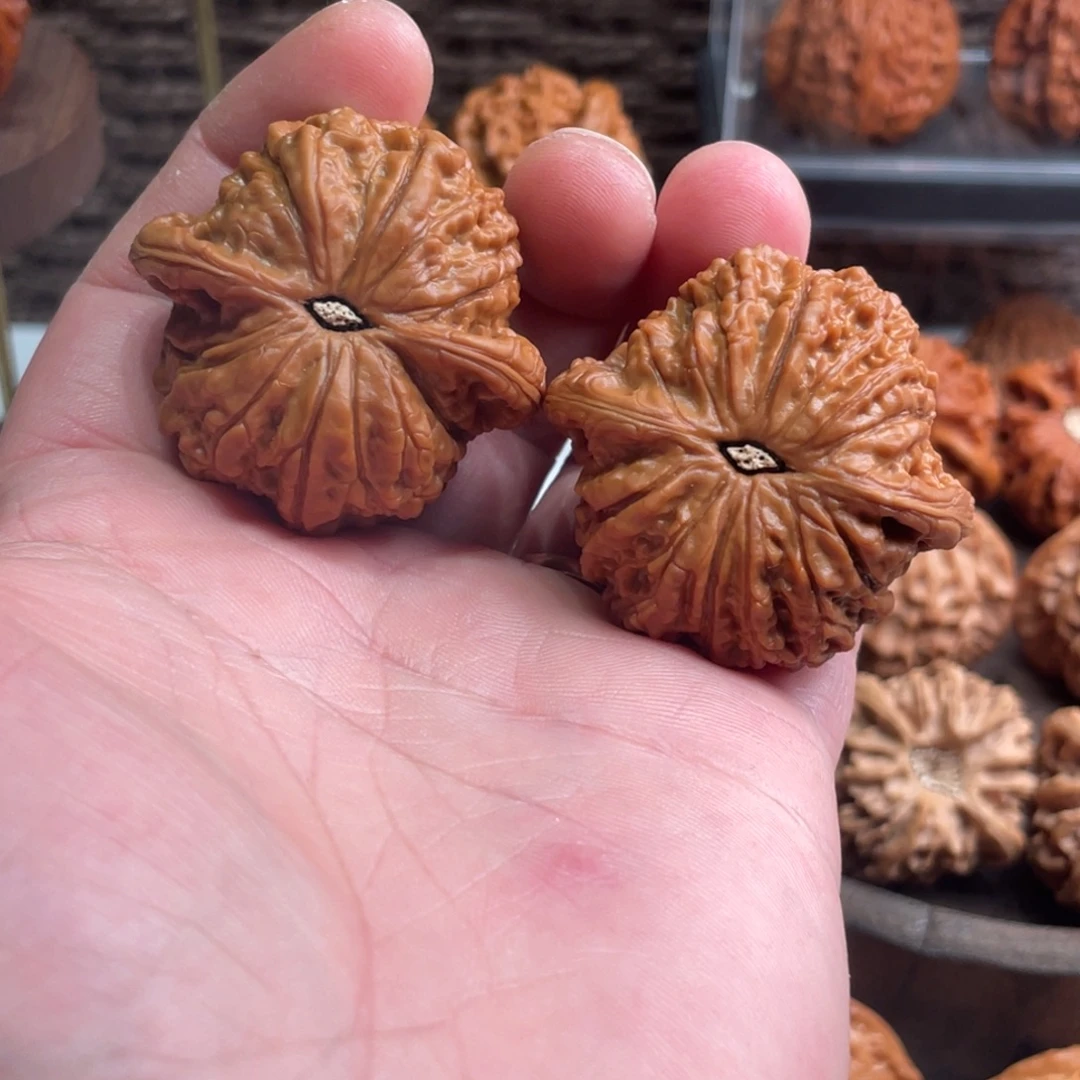 文玩核桃把件44血麒麟