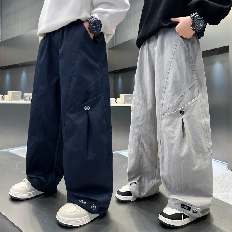 儿童装宽松休闲裤秋季男童工装裤帅气中大童春秋裤子洋气男孩长裤