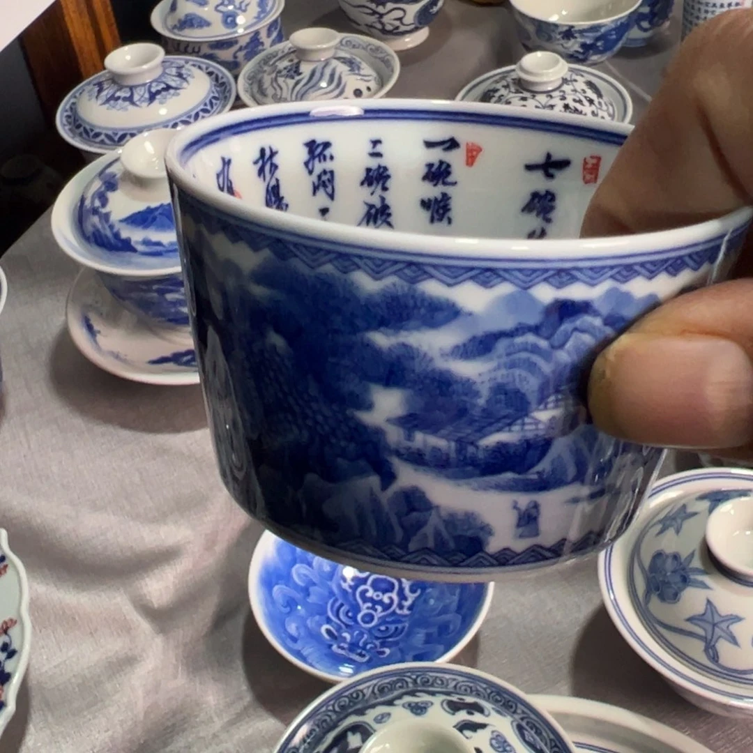 摆件李****学景德镇青花瓷器