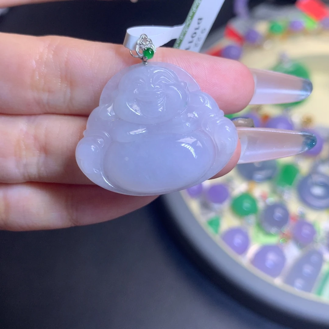 颈饰18K金镶嵌翡翠
