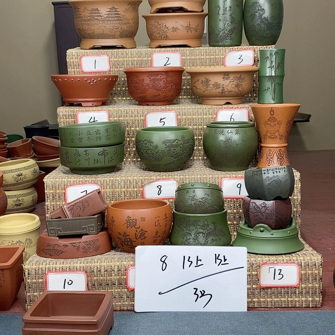 紫砂花盆杭我在等一