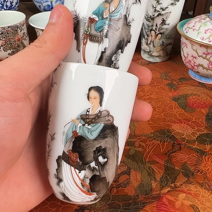 陶杯子钟新春人物主人杯