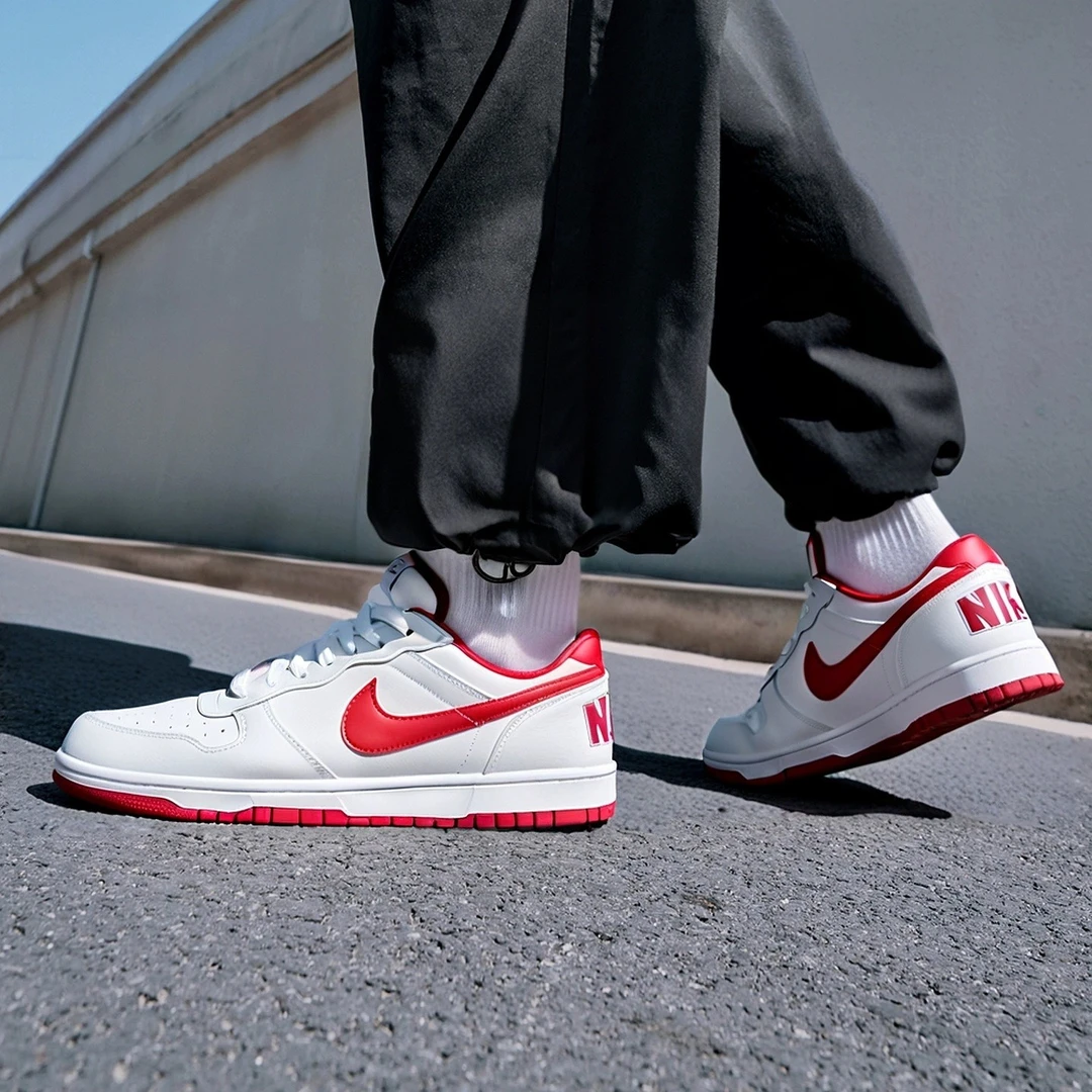 耐克男鞋正品2026新年款红钩冬季低帮小白鞋休闲鞋板鞋355152-150