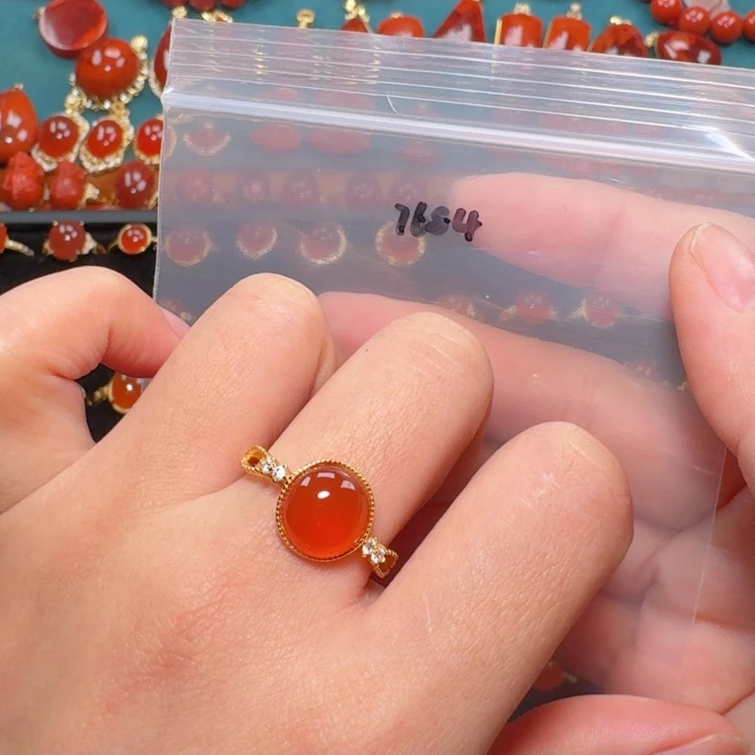 南红玛瑙南红银S925镶嵌