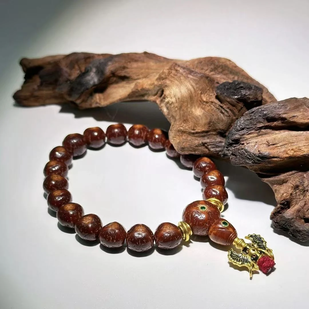 【若白出品】凤眼菩提红串盘玩盘红手串手持文玩