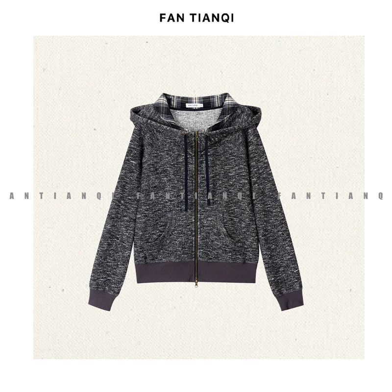 范天奇/FAN TIANQI【星空】连帽卫衣显瘦长袖拉链开衫外套FWOT57020