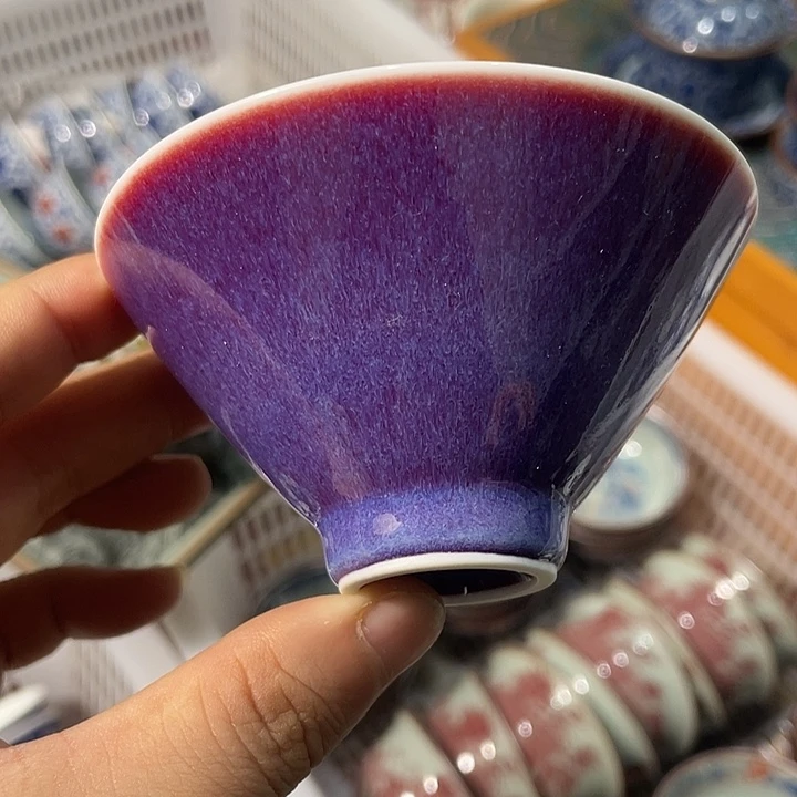 陶摆件景德镇陶瓷主人杯123