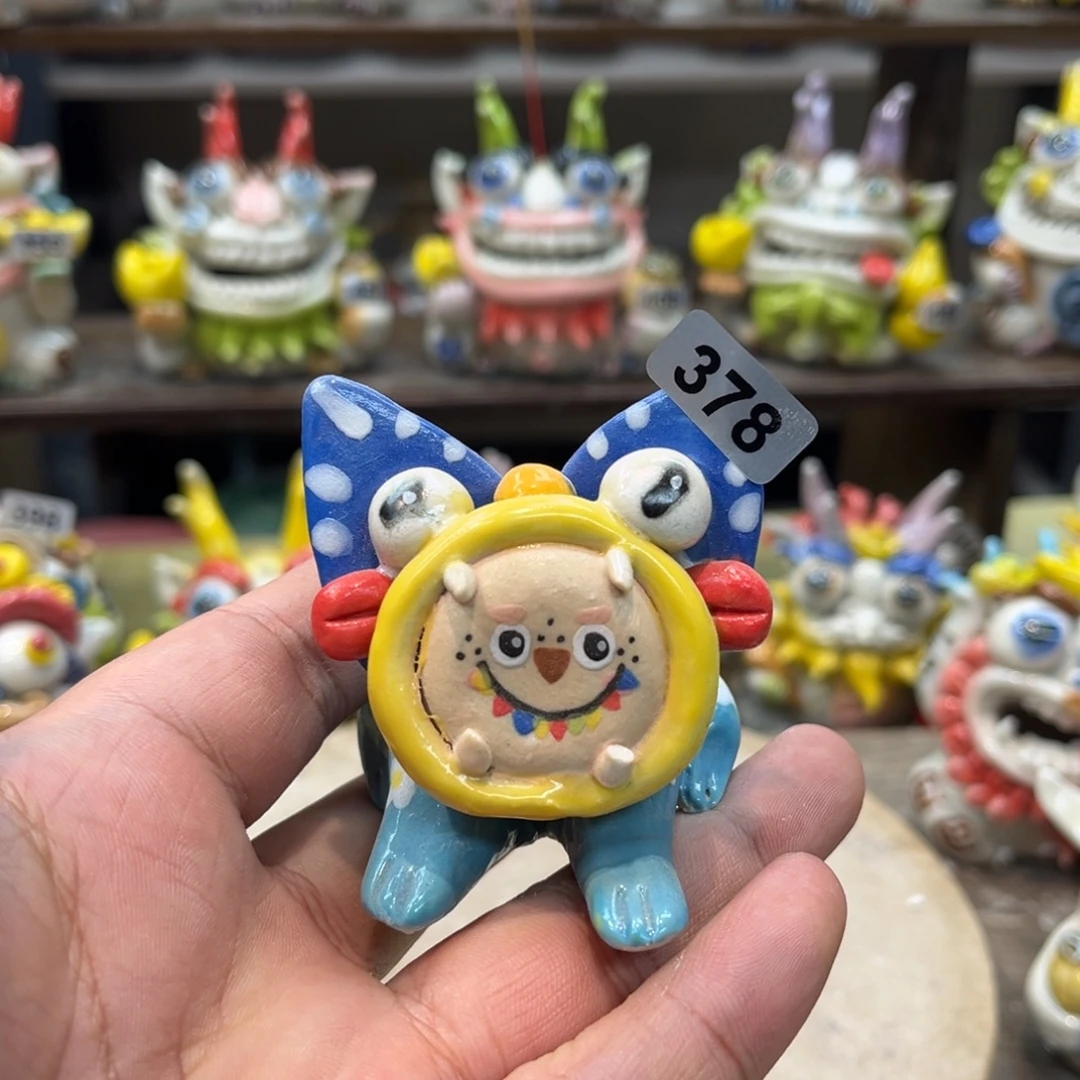 摆件纯手工抽象陶瓷摆件微瑕378