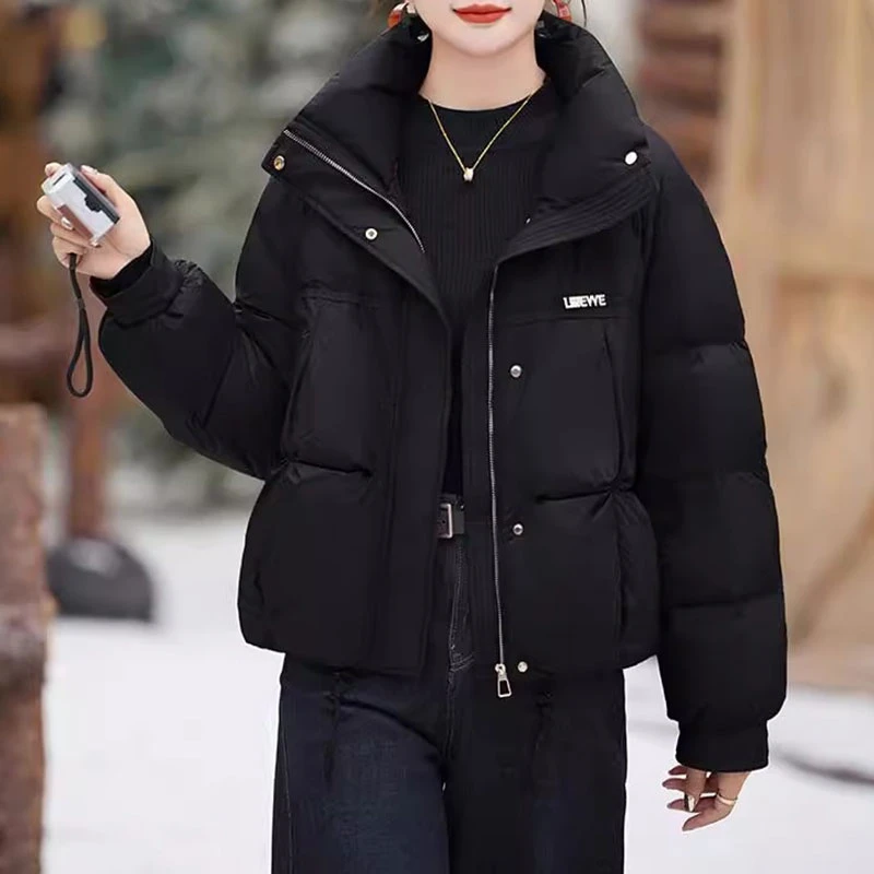 2025新款高级感气质百搭棉服保暖时尚简约减龄显瘦外套