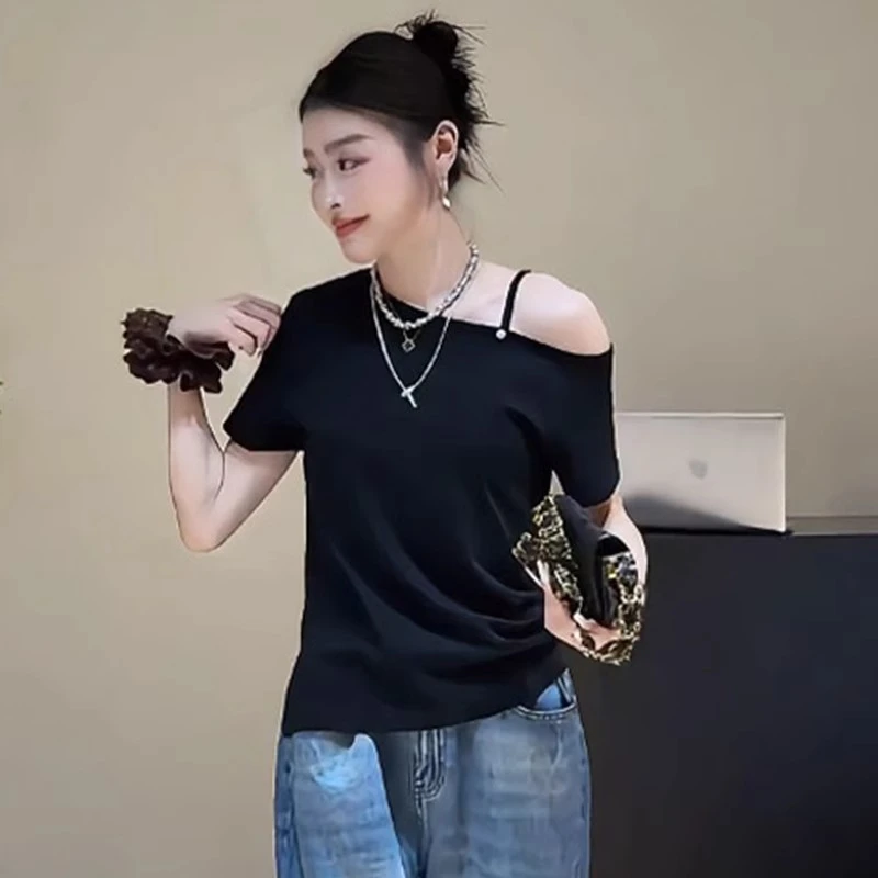 纯棉短袖t恤女2025新款夏季爆款体恤显瘦百搭高级小众不撞衫上衣