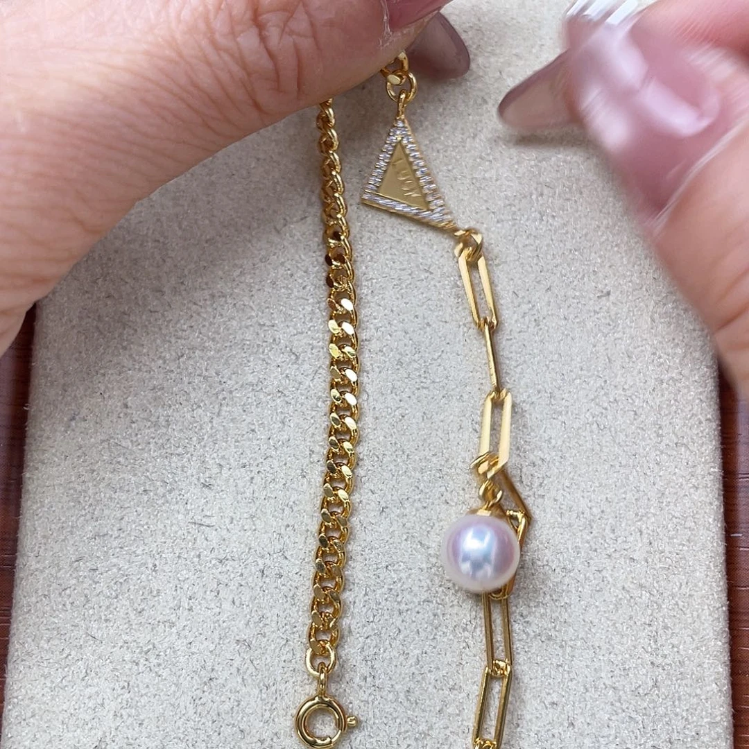 海水珍珠手绳银S925镶嵌