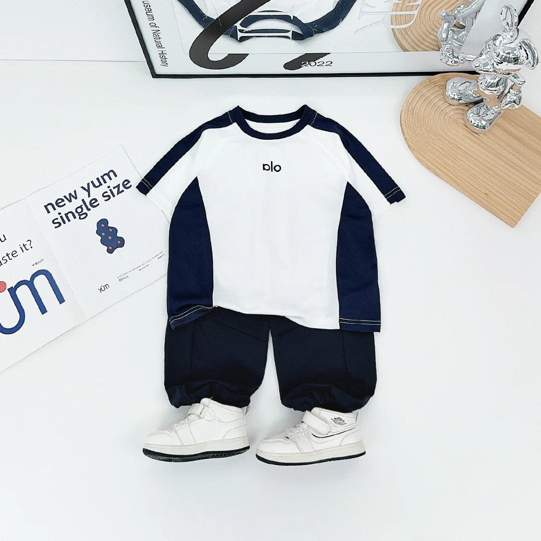 儿童套装夏季2025新款男童短袖两件套洋气潮HZ25536 悠悠童话童装