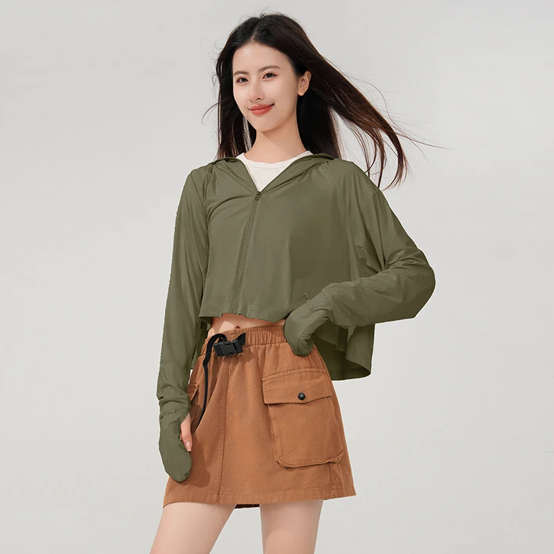 （新升级）原纱冰丝黑胶斗篷女款夏季时尚短款防晒外套