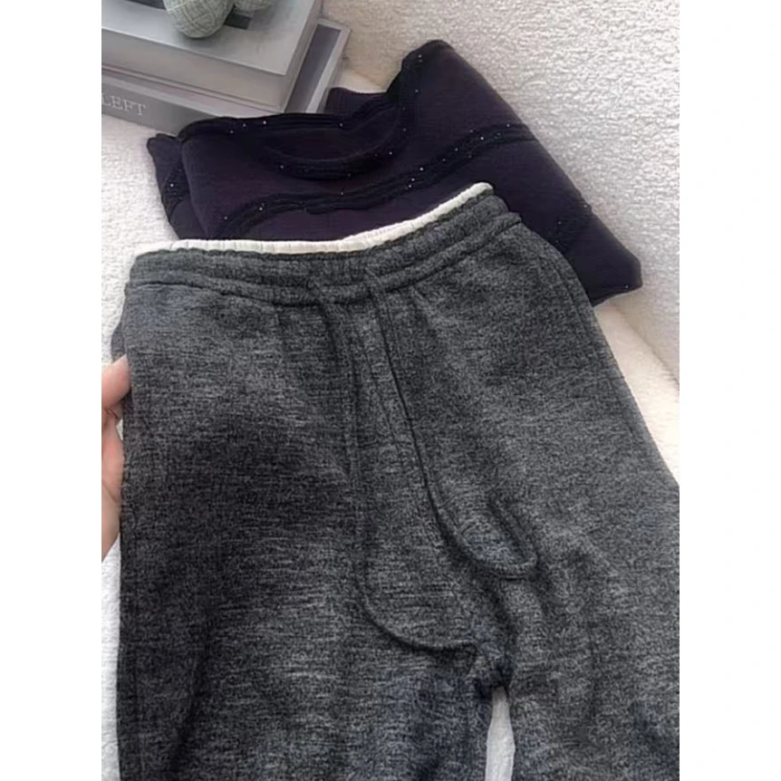 丽姐家~兔绒高版本直筒裤加绒版！时尚百搭！