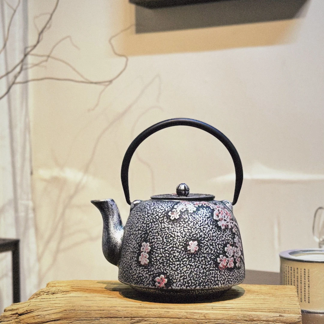 [银色樱花]出外贸原单手工铁壶铸铁壶茶壶烧水壶泡茶壶