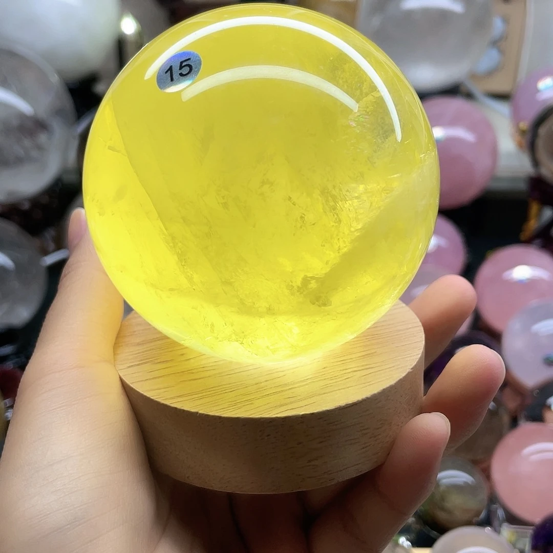 水晶珠宝半成品未镶嵌黄水晶卡8.1A15号