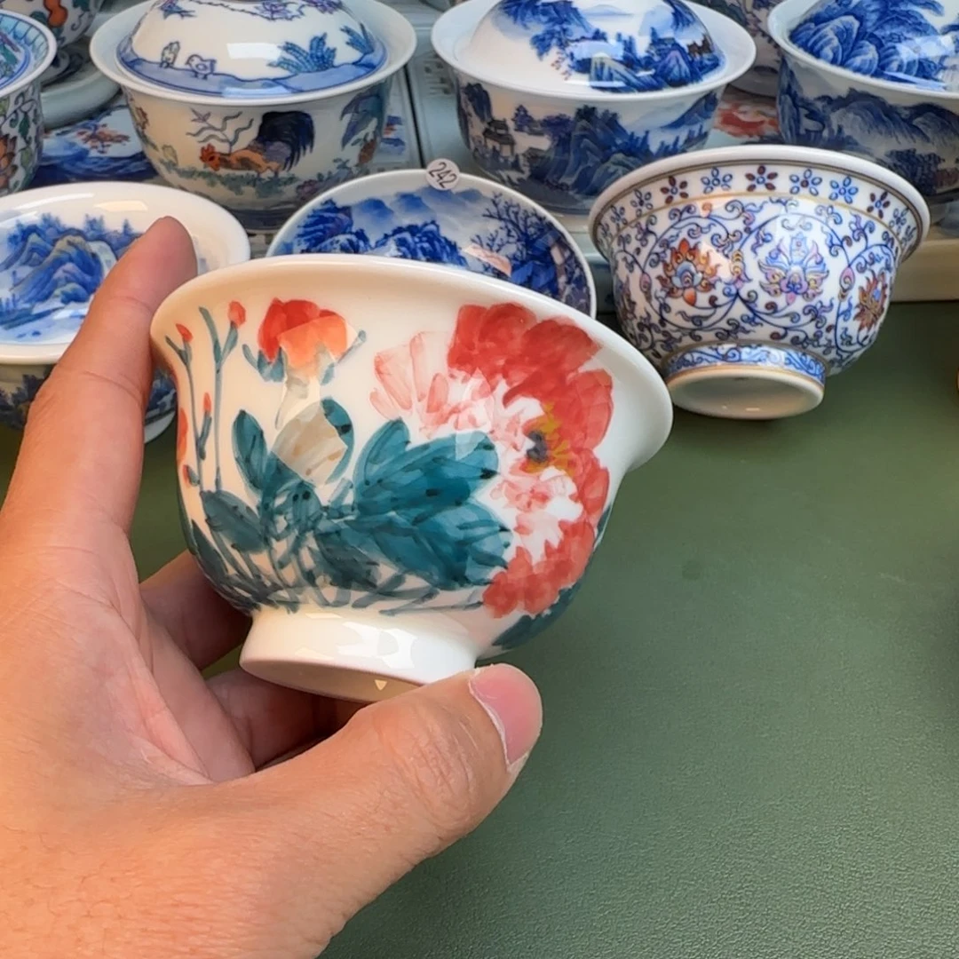 纯手工纯手绘茶具石头253