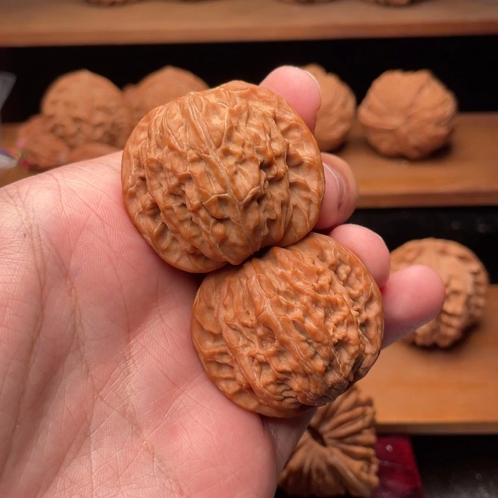 吊坠文玩核桃40毕业全品原装山地红皮正磨41克