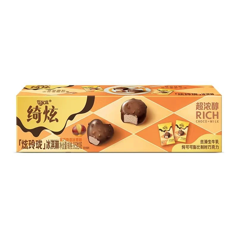 伊利绮炫炫玲珑黑巧奶香冰栗味冰淇淋 57g